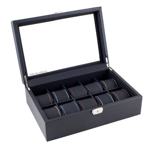 Algopix Similar Product 15 - Caddy Bay Collection Men Watch Box with