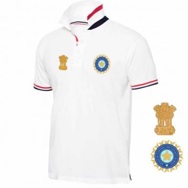 Algopix Similar Product 6 - India Cricket Crest Polo Shirt