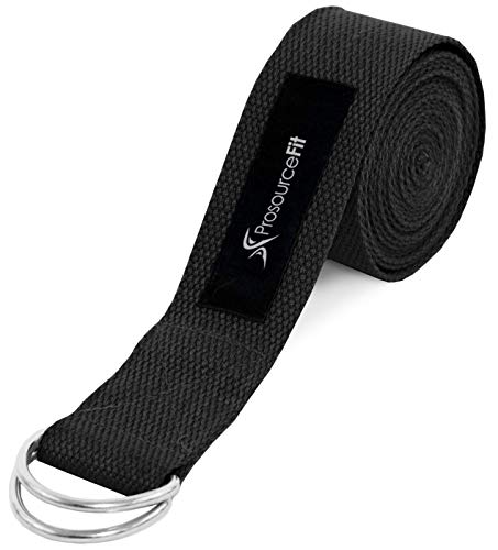 Algopix Similar Product 7 - ProsourceFit Metal DRing Yoga Strap 