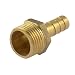 Algopix Similar Product 19 - uxcell Brass 8mm Hose Barb to 38 PT