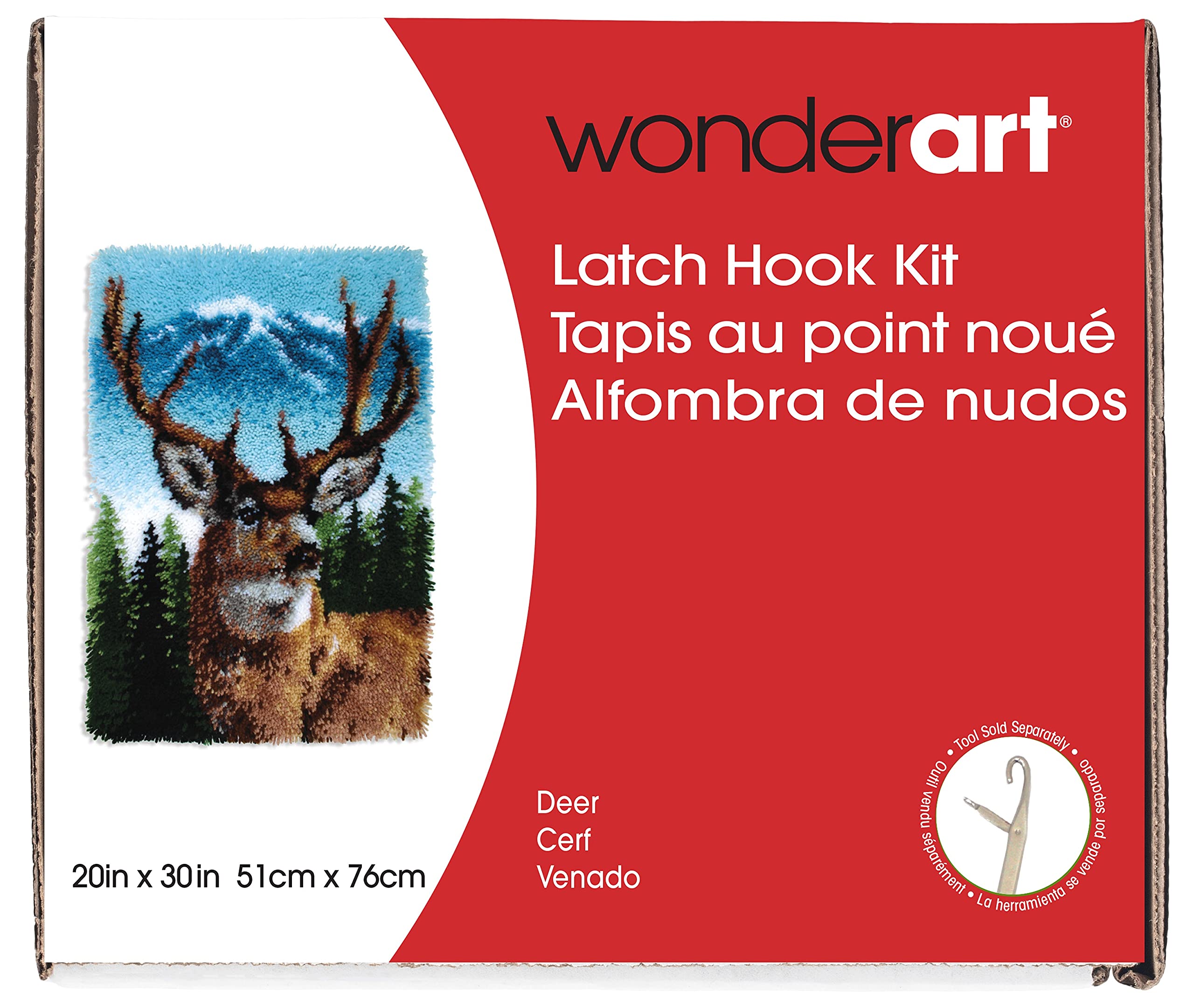 Algopix Similar Product 9 - Wonderart Classics Deer Latch Hook Kit
