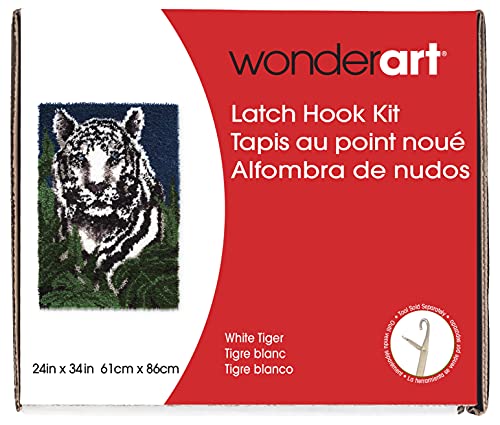 Algopix Similar Product 19 - Wonderart White Tiger Latch Hook Kit