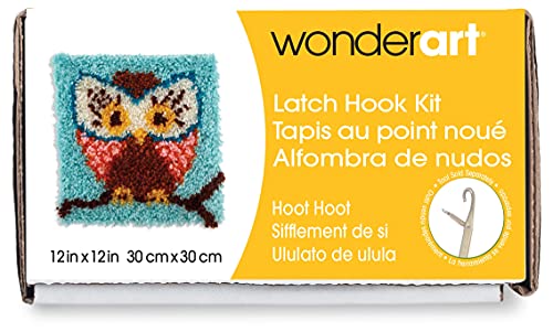 Algopix Similar Product 19 - Wonderart Hoot Latch Hook Kit, 12" X 12"