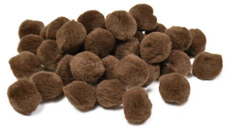 Algopix Similar Product 16 - Fluffy Chocolate Brown 1 Inch Craft Pom