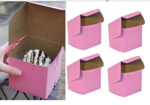 Algopix Similar Product 2 - 20pack 4x4x4 Pink Single Slice Cake 