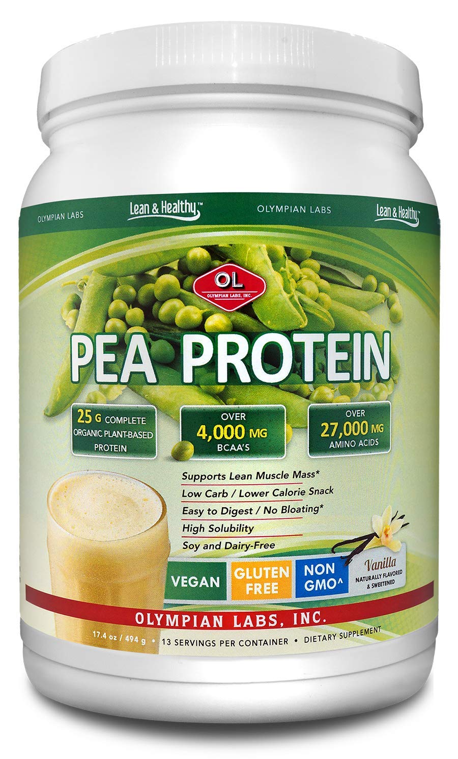 Algopix Similar Product 6 - Olympian Labs Vanilla Pea Protein 494