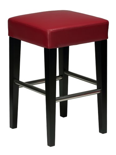 Algopix Similar Product 11 - Cortesi Home Denver Red Counter Stool