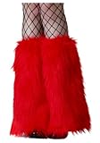 Algopix Similar Product 4 - Adult Red Furry Boot Covers Standard