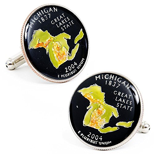 Algopix Similar Product 2 - Hand Painted Michigan State Quarter