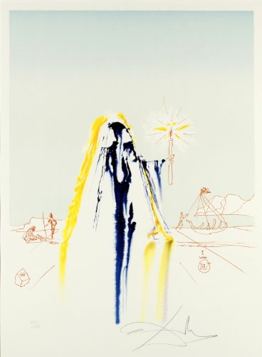 Algopix Similar Product 8 - Salvador Dali Lithograph Surrealist