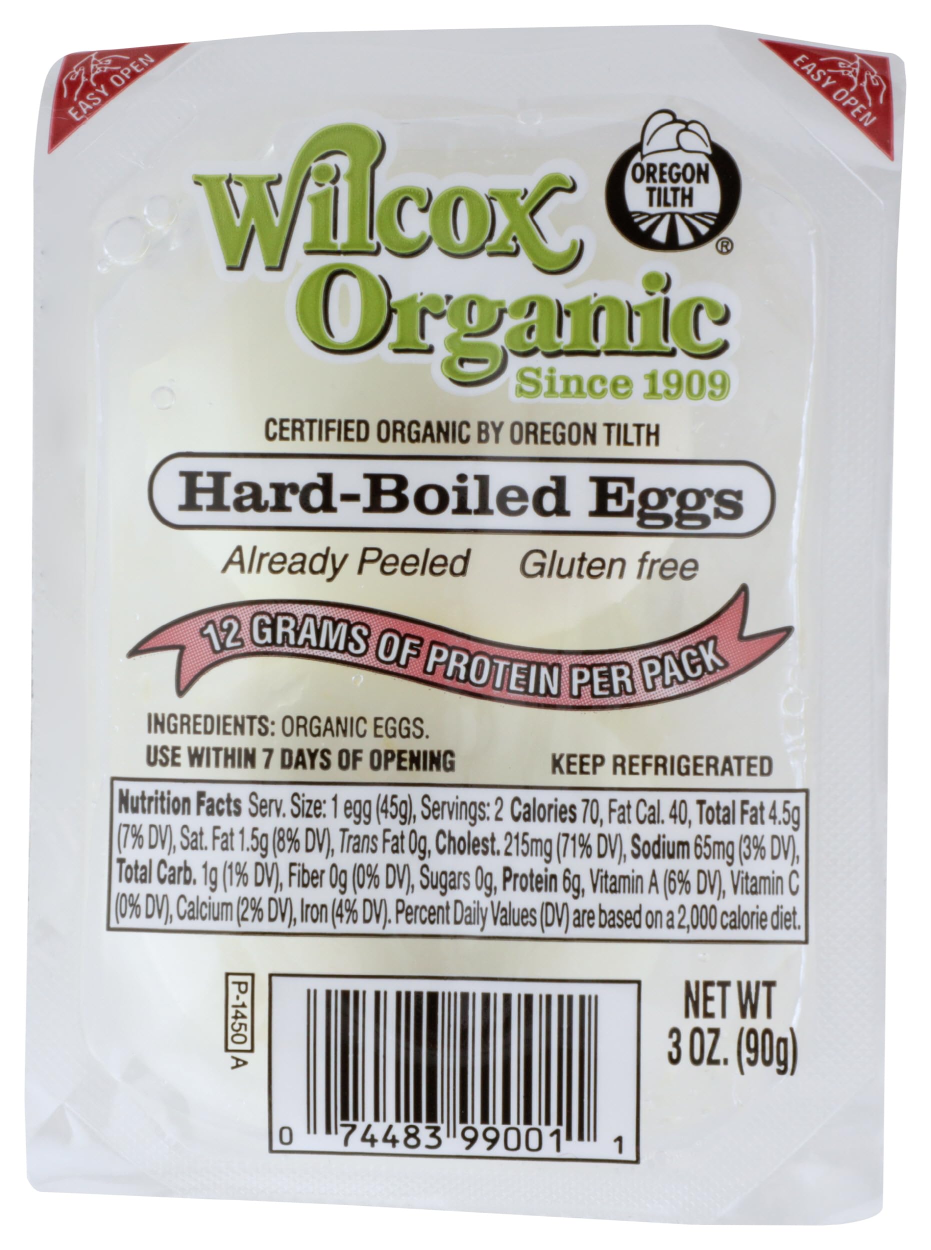 Algopix Similar Product 3 - Wilcox Organic Eggs Hard Cooked 3 Oz