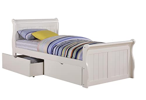 Algopix Similar Product 1 - Sleigh Bed with Dual Underbed Drawers