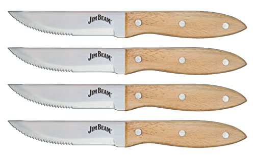 Algopix Similar Product 3 - Jim Beam Steak Knife Set 4 Pack