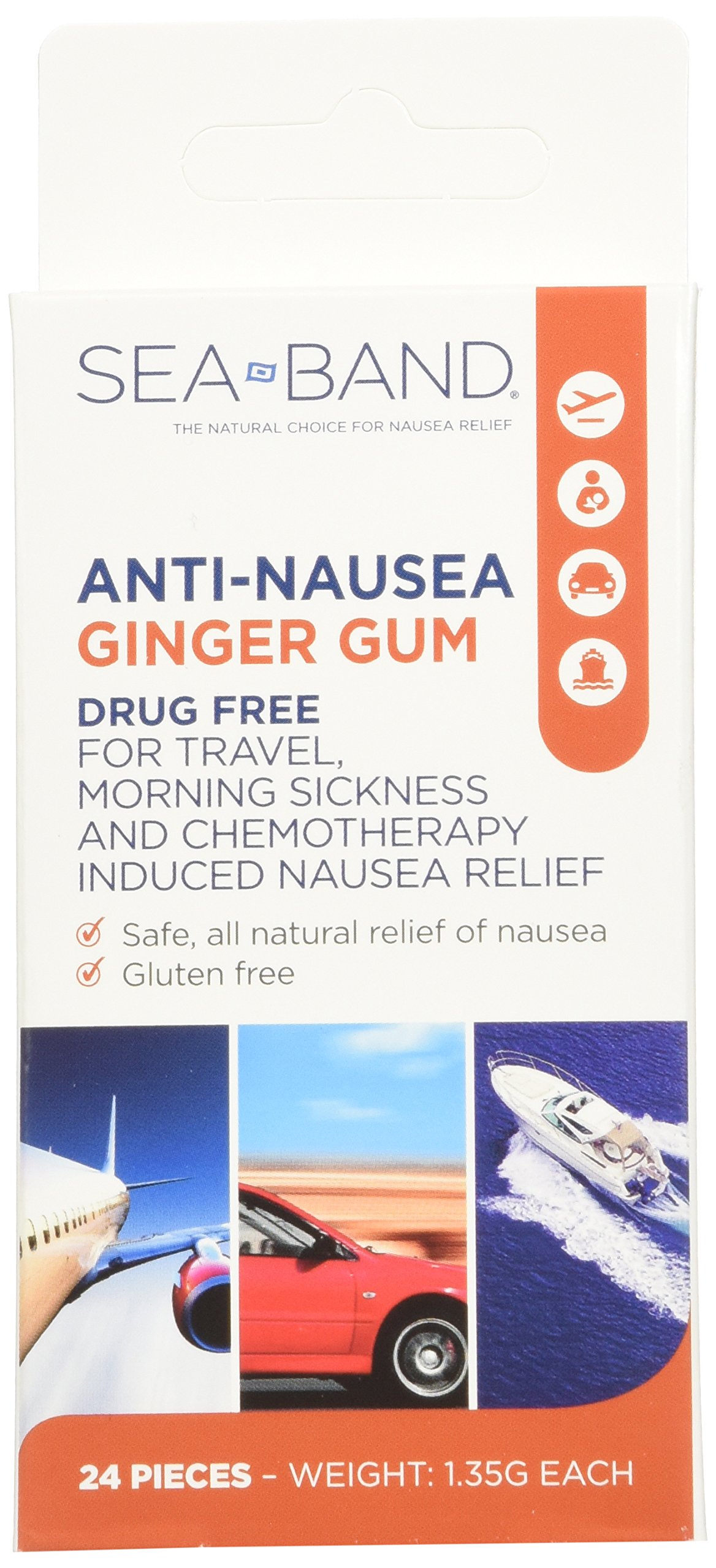 Algopix Similar Product 9 - AntiNausea Ginger Gum 24 Count Pack