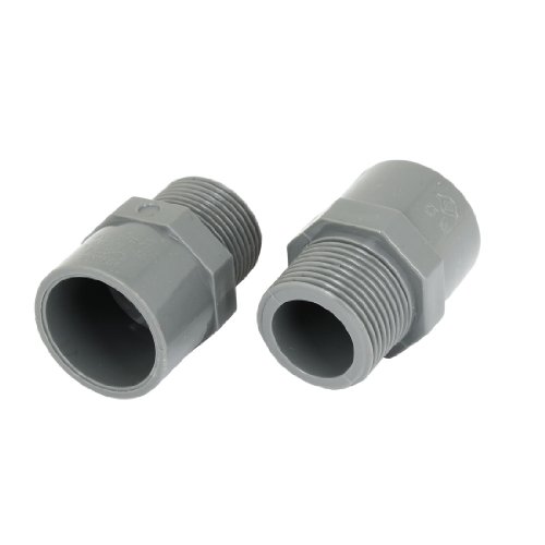 Algopix Similar Product 15 - uxcell 2pcs 34 PT Male Thread PVC