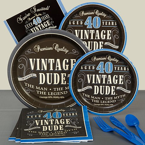 Algopix Similar Product 18 - Vintage Dude 40Th Basic Party Pack 