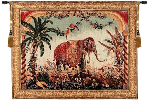 Algopix Similar Product 2 - Royal Elephant French Wall Art Tapestry