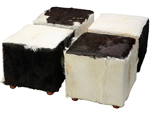 Algopix Similar Product 3 - Bare Decor Peru Black Cowhide Cube