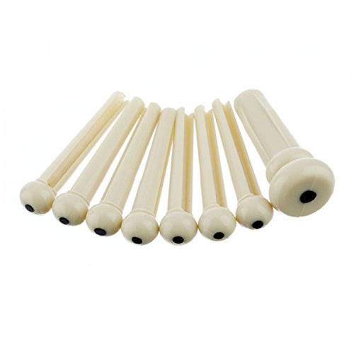 Algopix Similar Product 14 - Fender Acoustic Bridge Pins Ivory Black