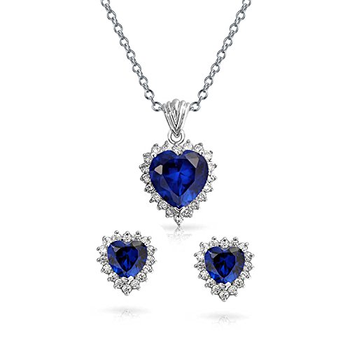 Algopix Similar Product 6 - Bling Jewelry Royal Blue Pave CZ Halo
