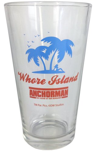 Algopix Similar Product 7 - Anchorman Pint Glass: Whore Island