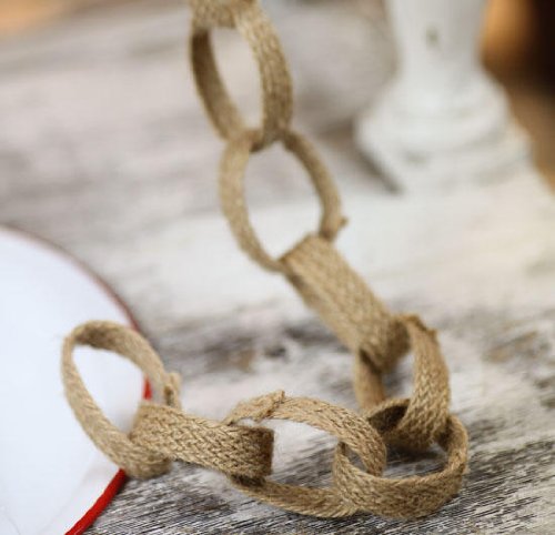 Algopix Similar Product 5 - Natural Burlap Chain Link Decorative