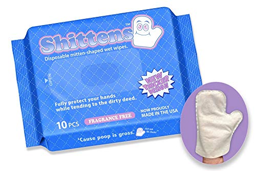 Algopix Similar Product 3 - Shittens Disposable Mittenshaped Wet