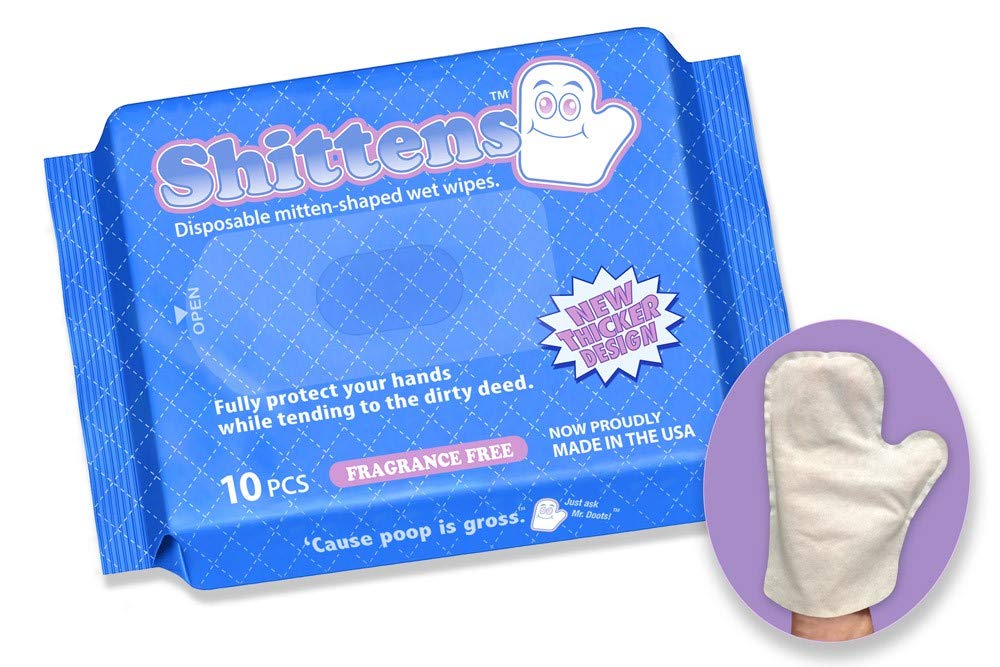 Algopix Similar Product 4 - Shittens Disposable Mittenshaped Wet