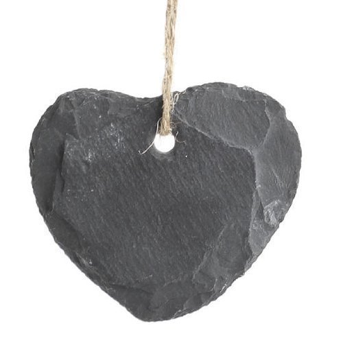 Algopix Similar Product 2 - 6 Piece Set Natural Slate Heart Shaped