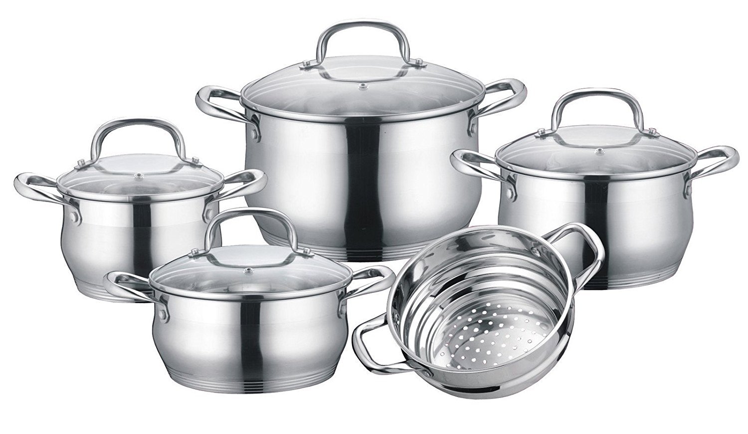 Algopix Similar Product 8 - Concord 9 Piece Stainless Steel 5Ply