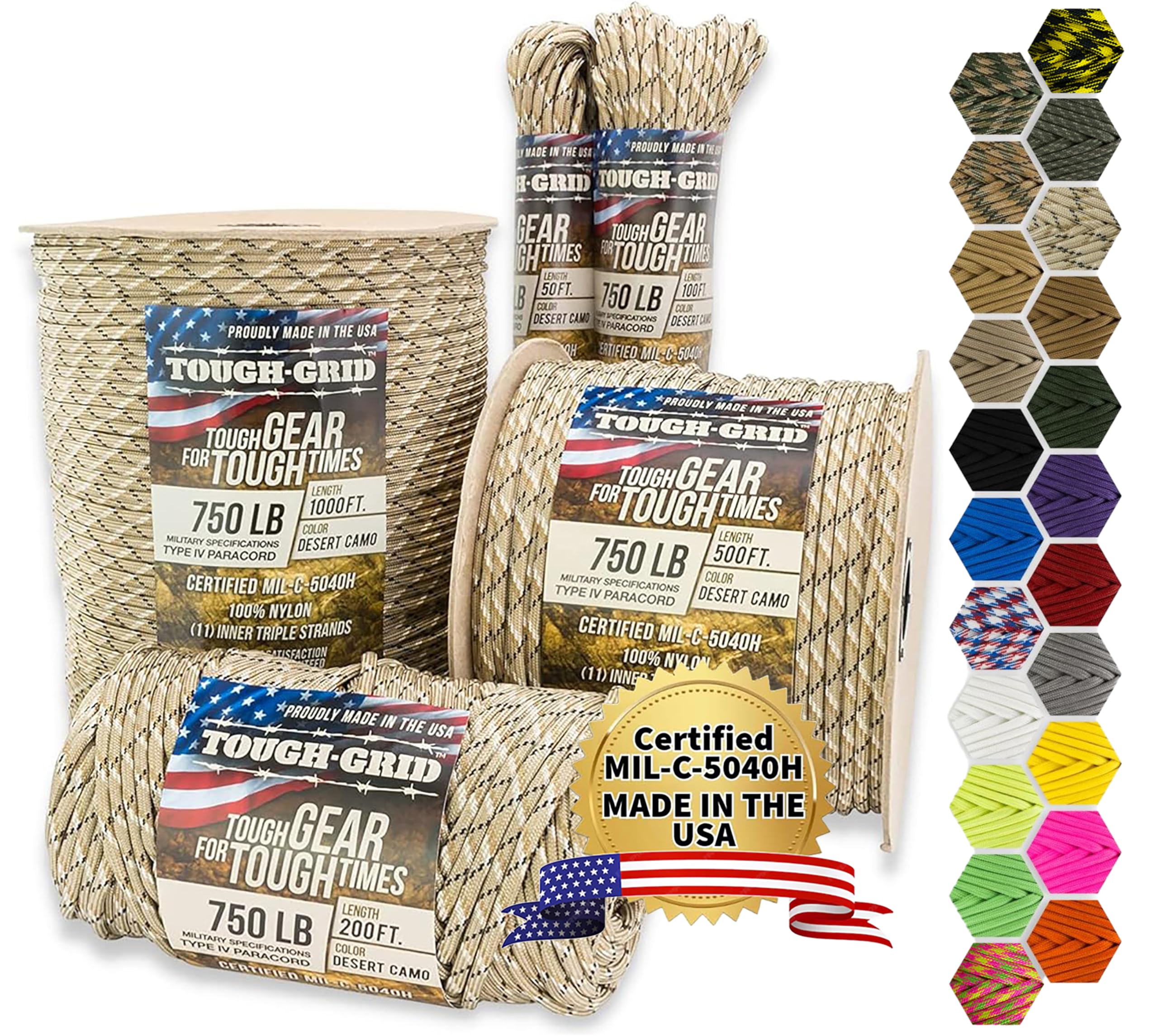 Algopix Similar Product 10 - TOUGHGRID Premium Desert Camo Paracord