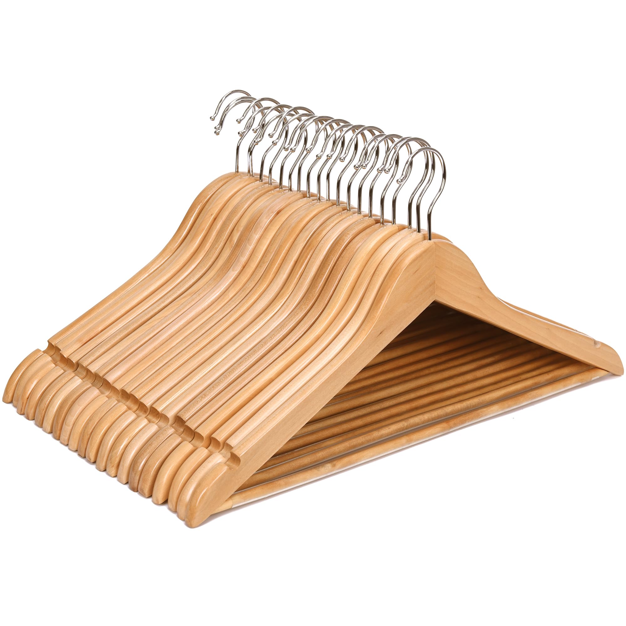 Algopix Similar Product 9 - JS HANGER Wooden Coat Hangers 20 Pack