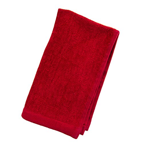 Algopix Similar Product 15 - Red Deluxe Hemmed Fingertip Towels 11in