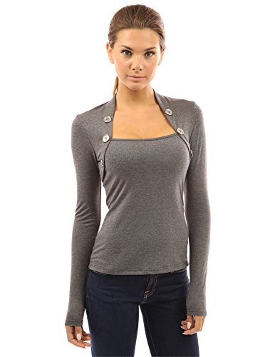 Algopix Similar Product 14 - PattyBoutik Women Bolero Button Long