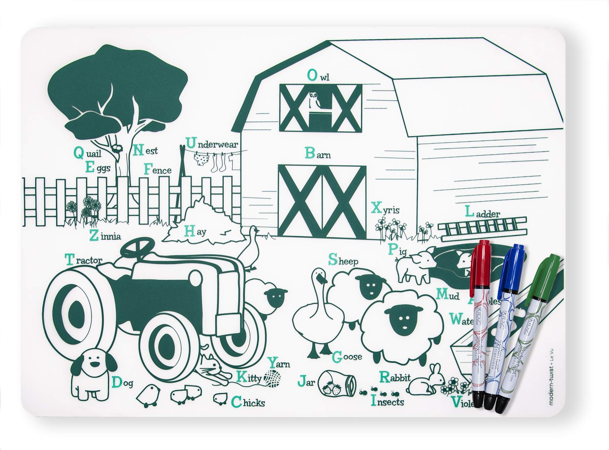 Algopix Similar Product 14 - Modern Twist MarkMat Set Reusable
