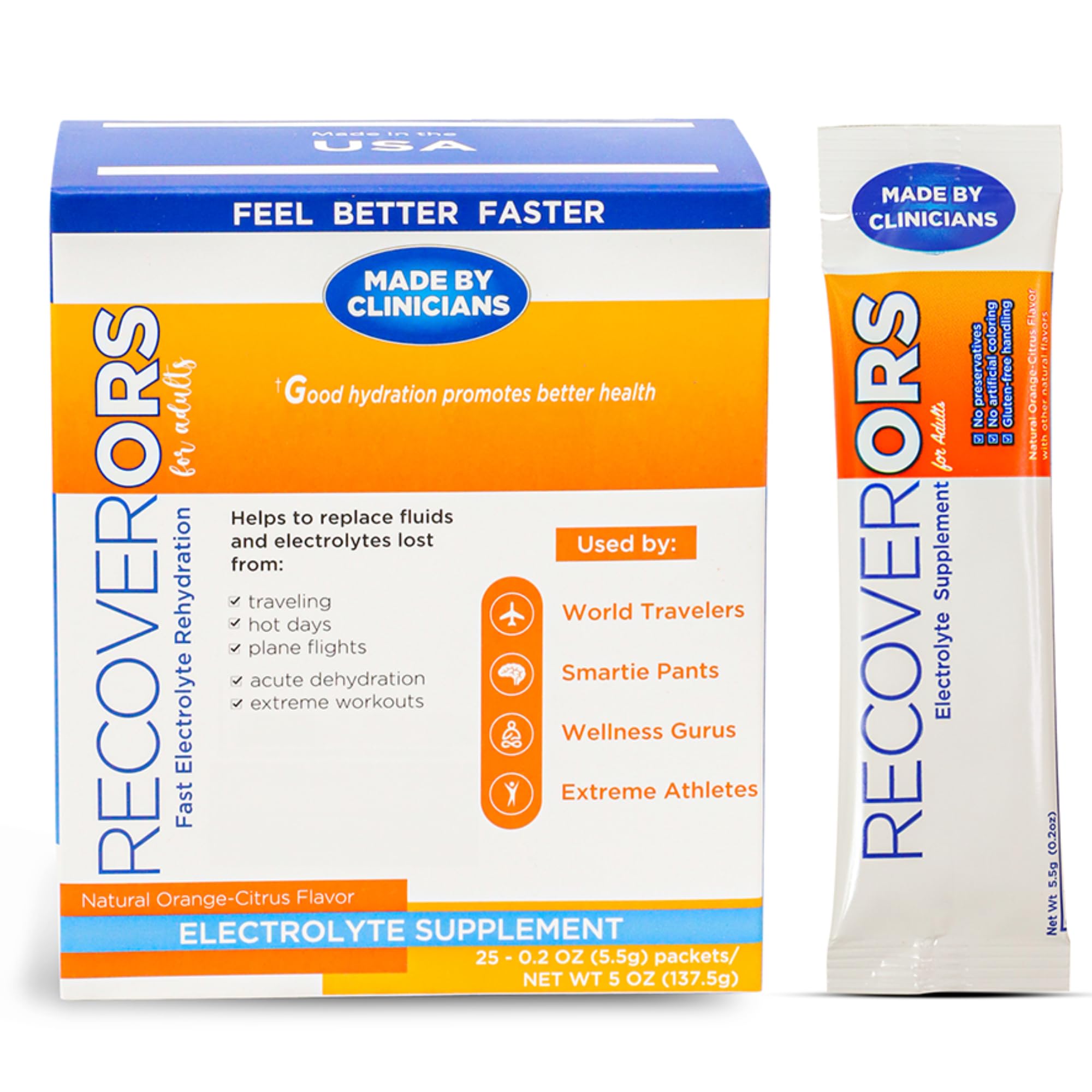 Algopix Similar Product 20 - RecoverORS 8 in 1 Electrolyte Powder 