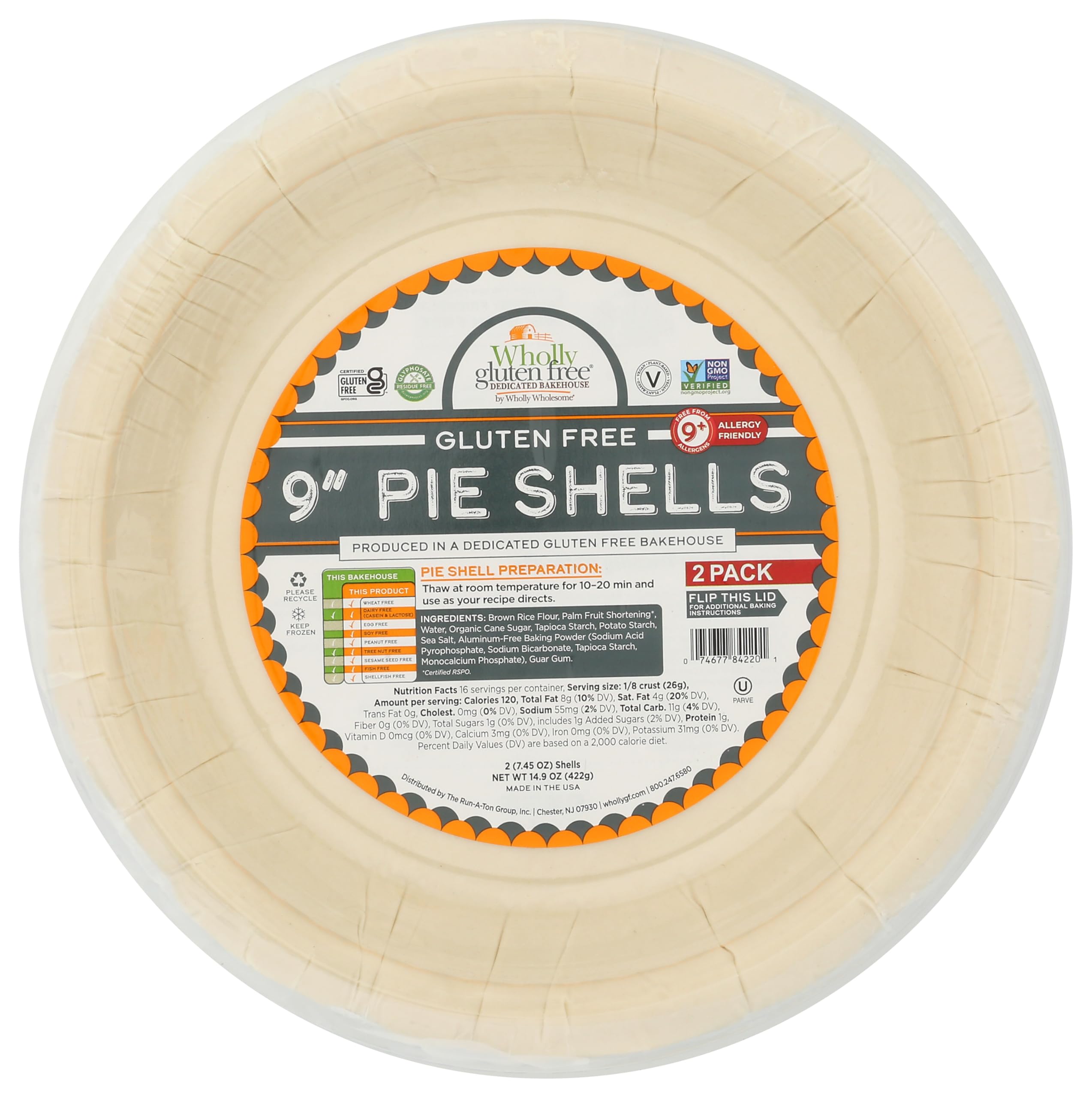 Algopix Similar Product 14 - Wholly Wholesome Pie Shell Gluten Free
