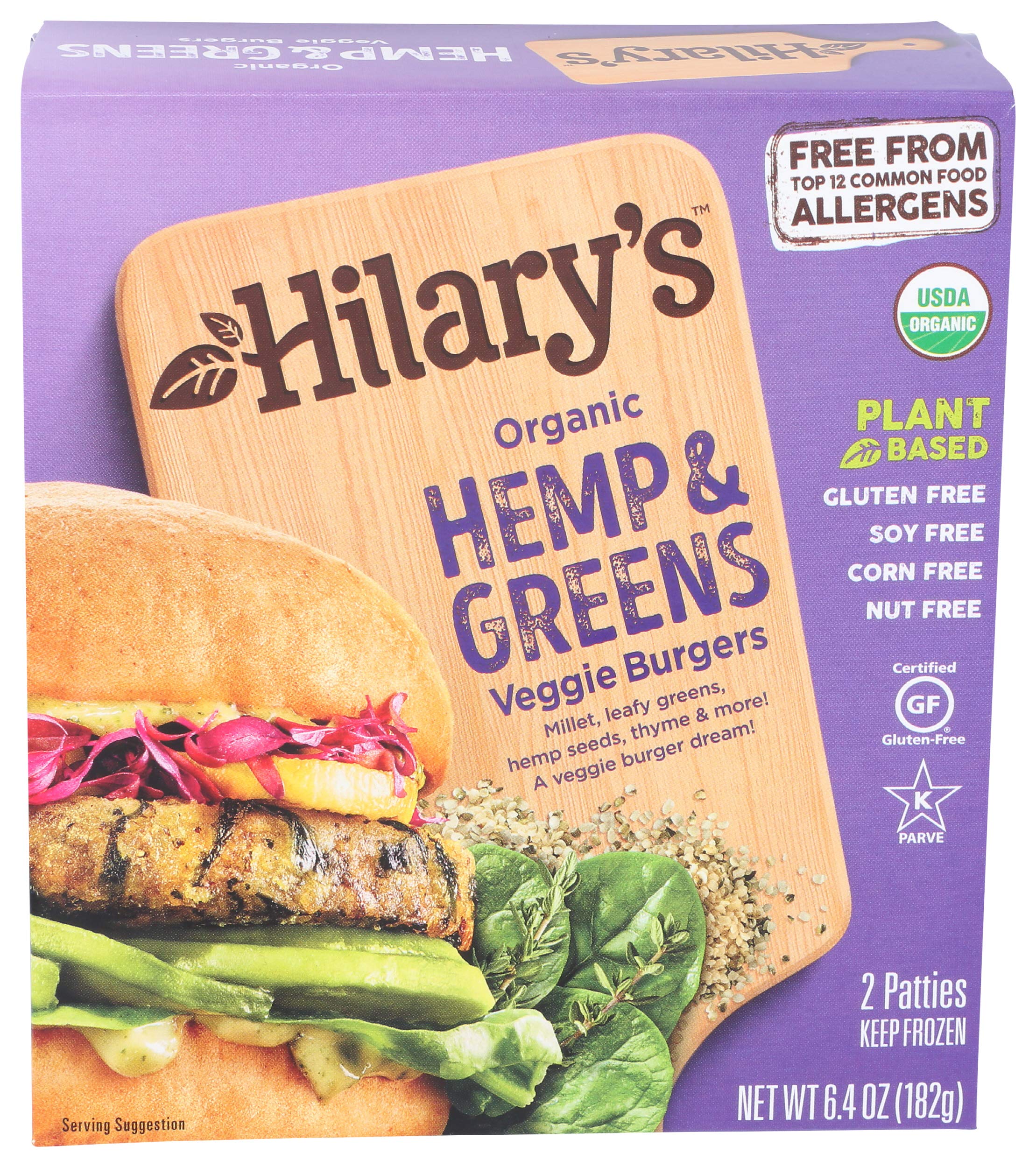 Algopix Similar Product 20 - HILARYS EAT WELL BURGER HEMP & GREENS