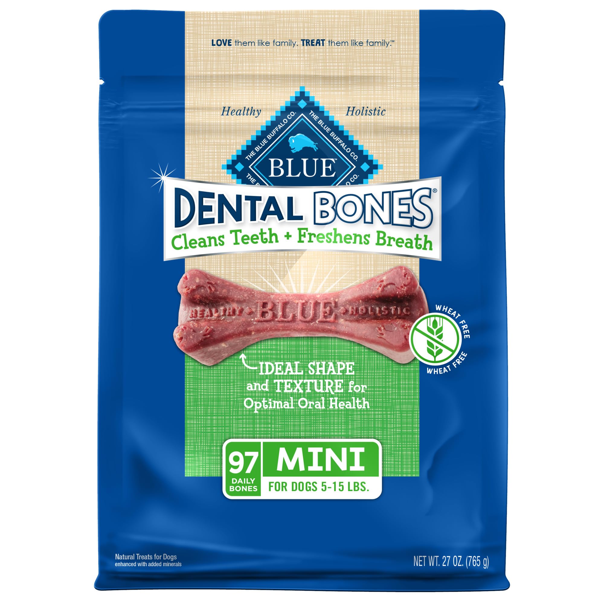 Algopix Similar Product 19 - Blue Buffalo Dental Bones Mini Natural