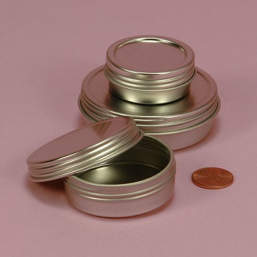 Algopix Similar Product 16 - Screw Top Round Steel Tins 4oz 24 Per