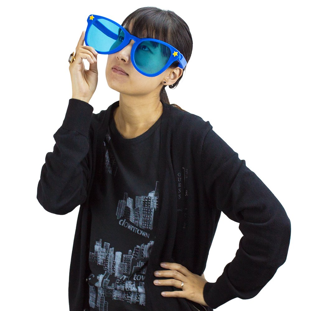 Algopix Similar Product 13 - Pudgy Pedros Blue Jumbo Sun Glasses