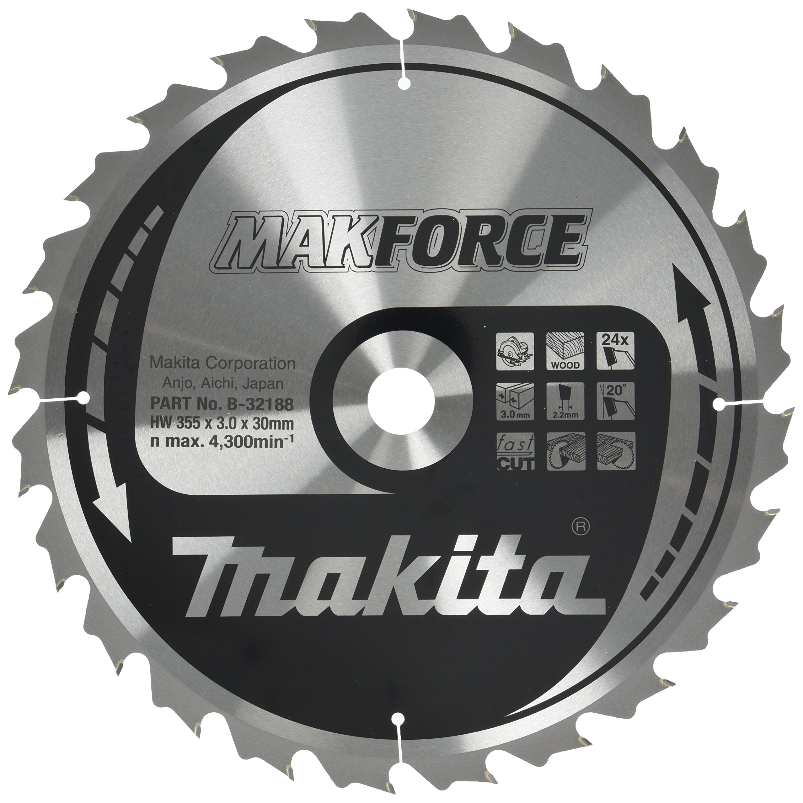 Algopix Similar Product 5 - B32188 Makforce Saw Blade 1398inx30mm