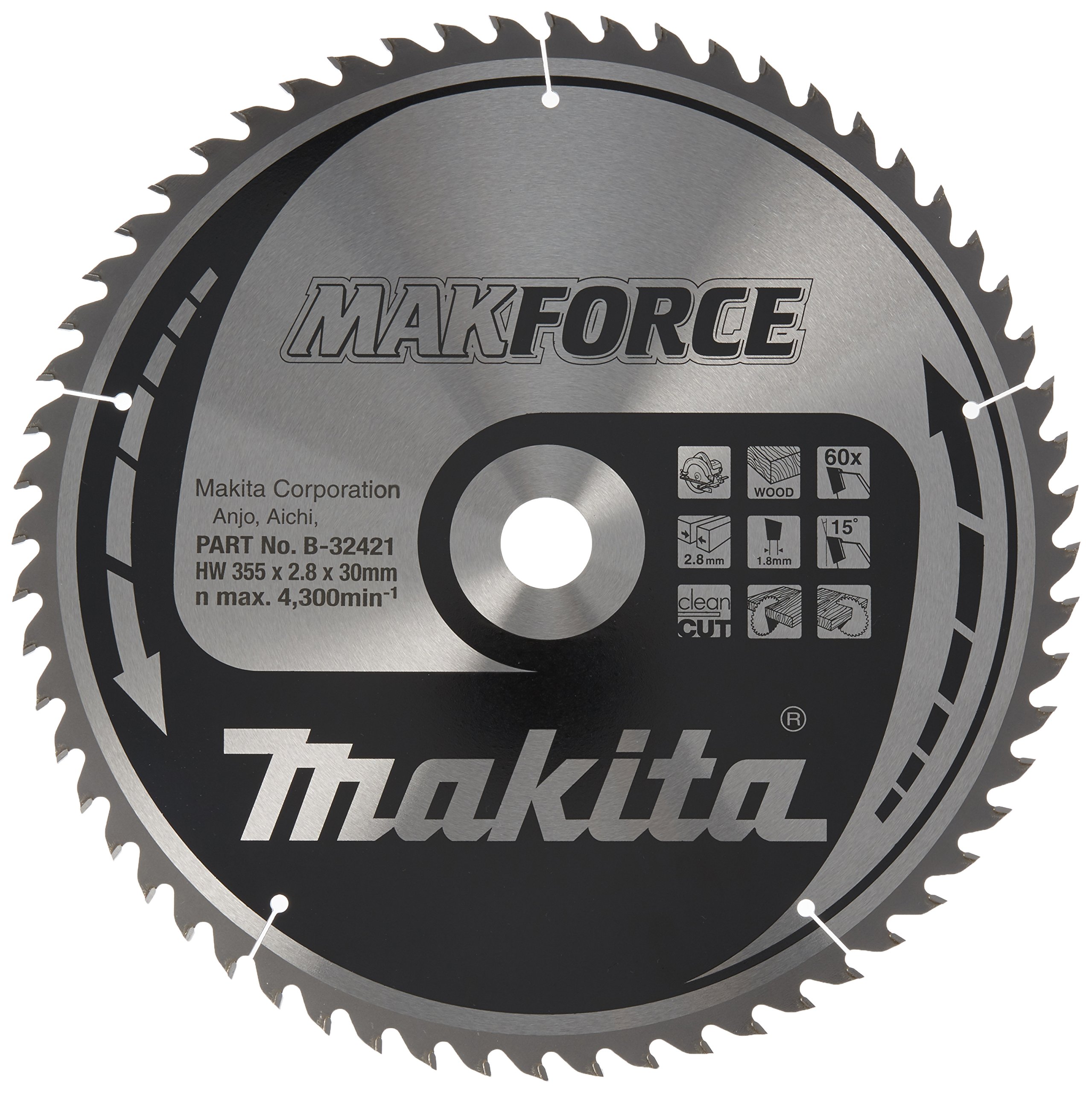 Algopix Similar Product 18 - Makforce Saw Blade 1398inx30mm 60Teeth