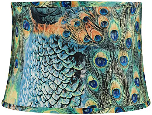 Algopix Similar Product 18 - Peacock Print Medium Drum Lamp Shade