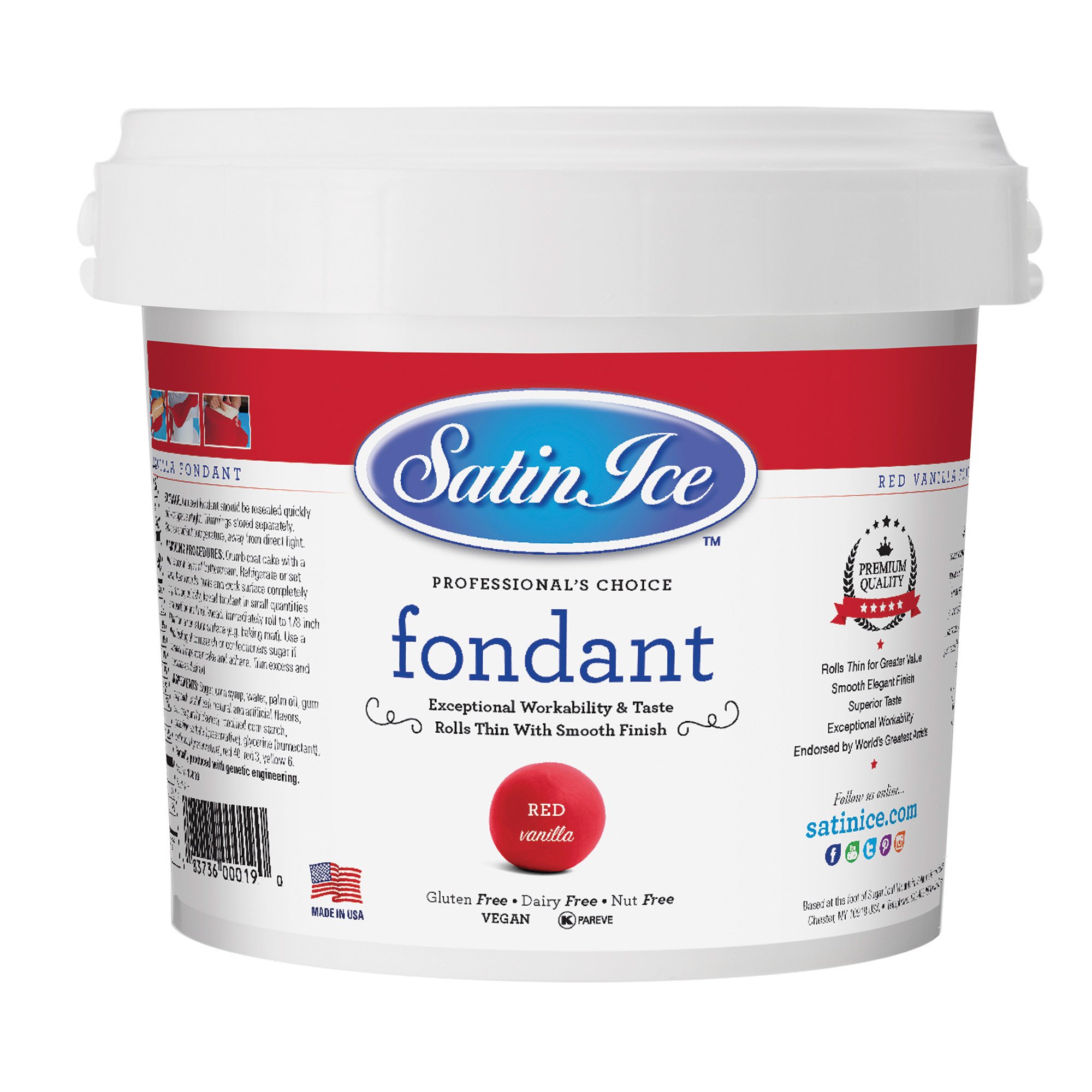 Algopix Similar Product 16 - Satin Ice Rolled Fondant  Red 