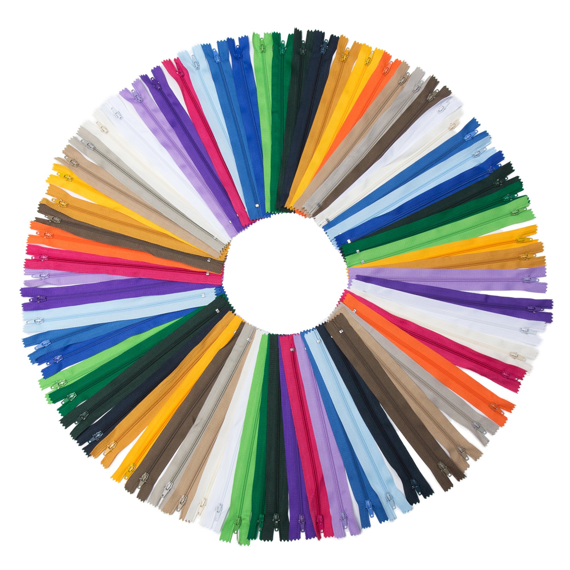 Algopix Similar Product 2 - YAKA 60pcs 9 Inch Nylon Coil Zippers