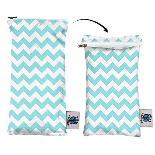 Algopix Similar Product 7 - Planet Wise Wipe Pouch, Teal Chevron