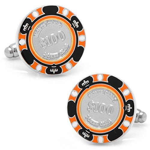 Algopix Similar Product 13 - Mens Plated 100 Orange Poker Chip