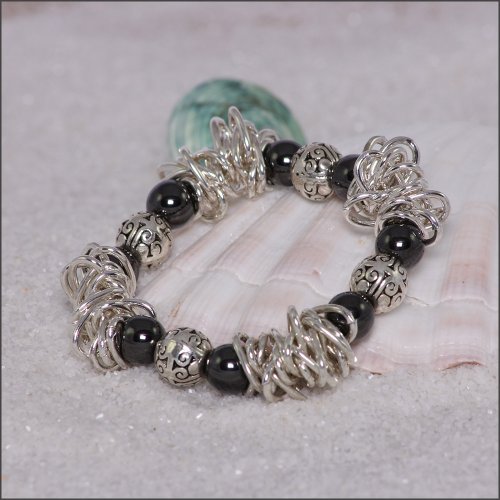 Algopix Similar Product 10 - Magnetic Chain Link Stretch Bracelet