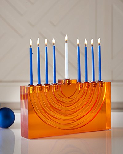 Algopix Similar Product 14 - Jonathan Adler Lucite Menorah, Orange